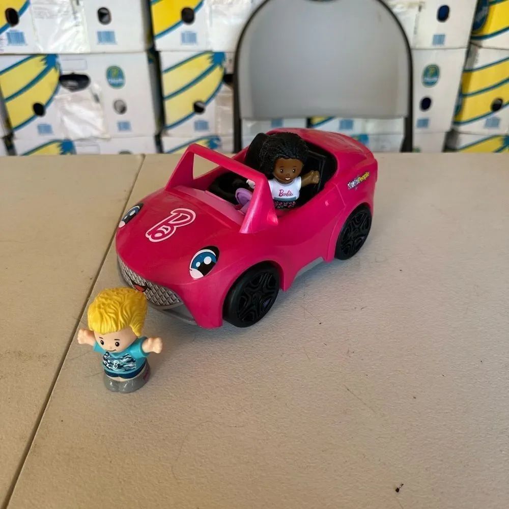 Fisherprice Barbie Pink Toy Car with Figures